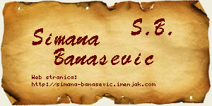 Simana Banašević vizit kartica